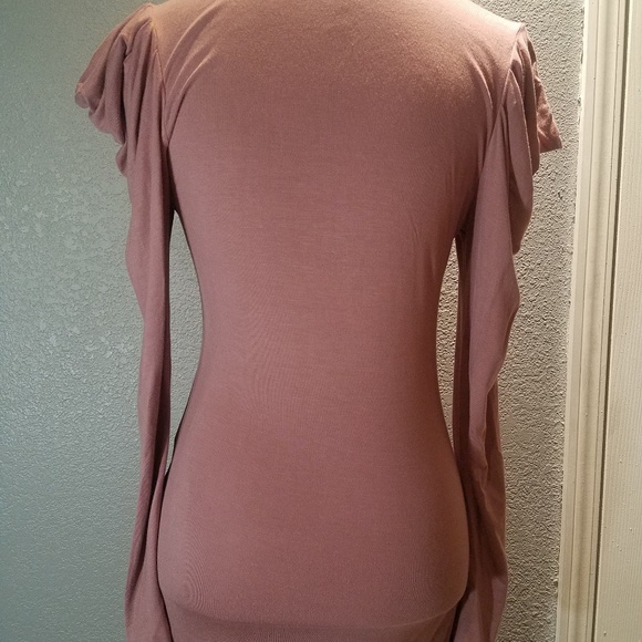 Mauve Ruffled Sleeve Dress - Picture 4 of 7